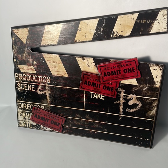 vintage wooden novelty home theatre wall decor * perfect for Halloween - Picture 5 of 12